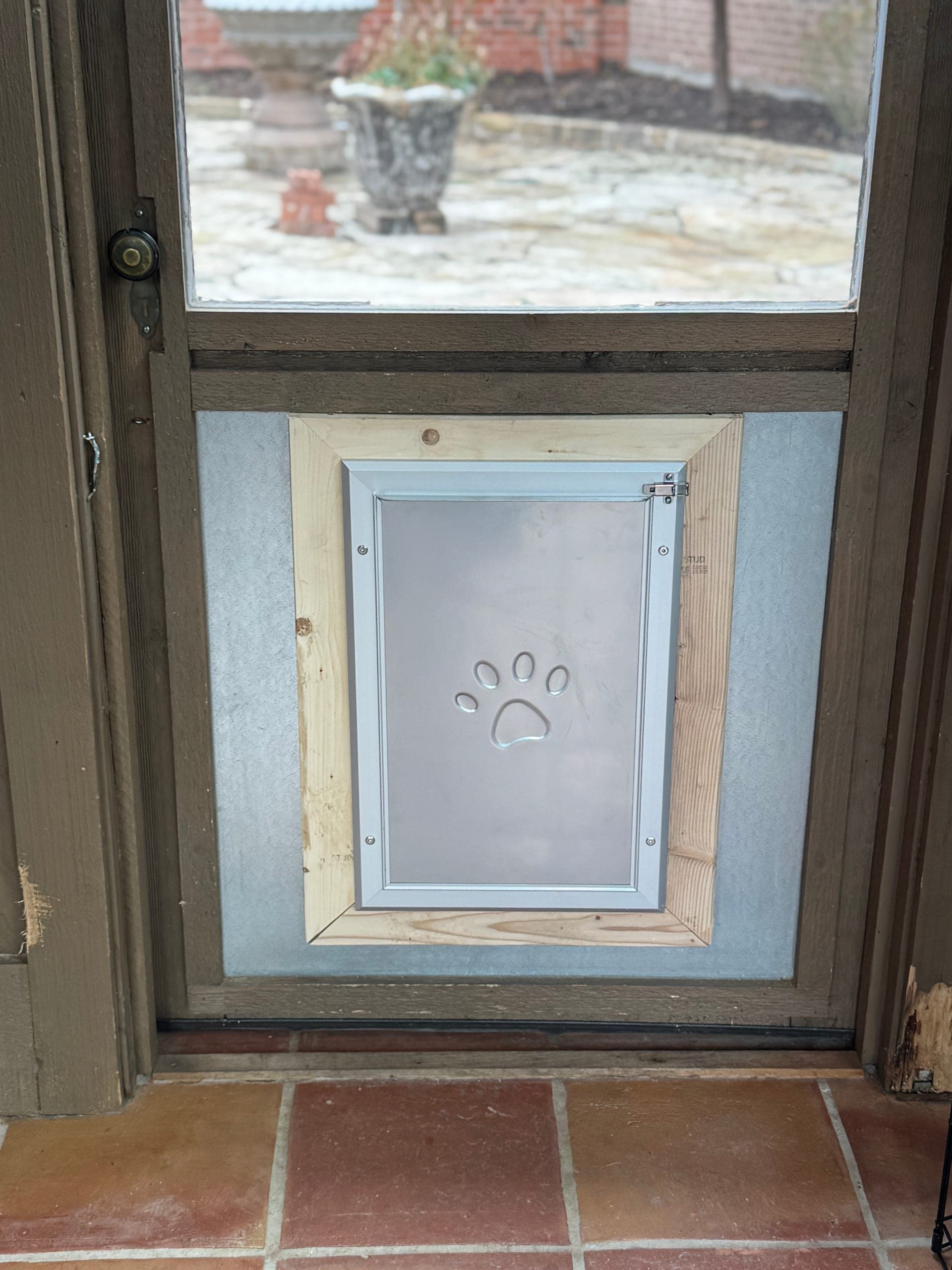 Pet door installation by Chilton Home Services